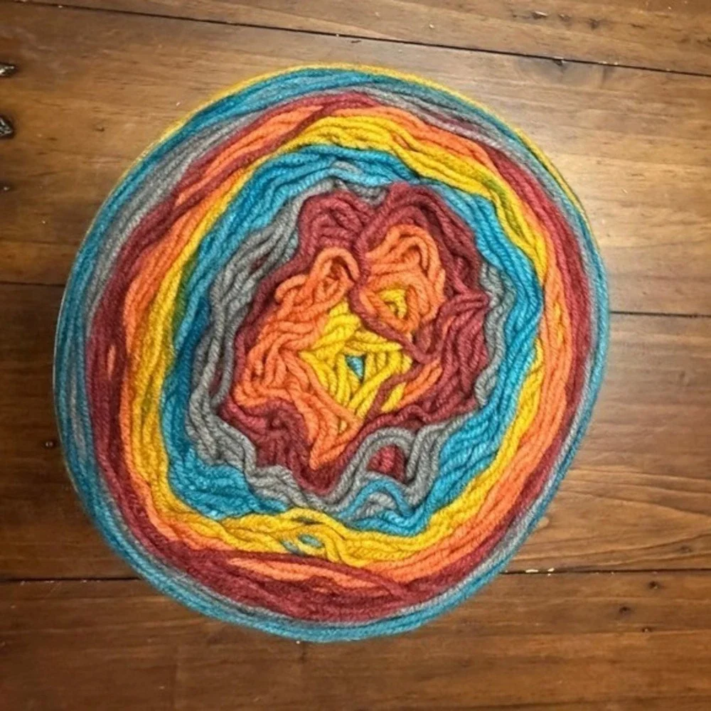 Caron Big Cakes Yarn Toffee Brickle Acrylic Blend 603 yds 2 Cakes